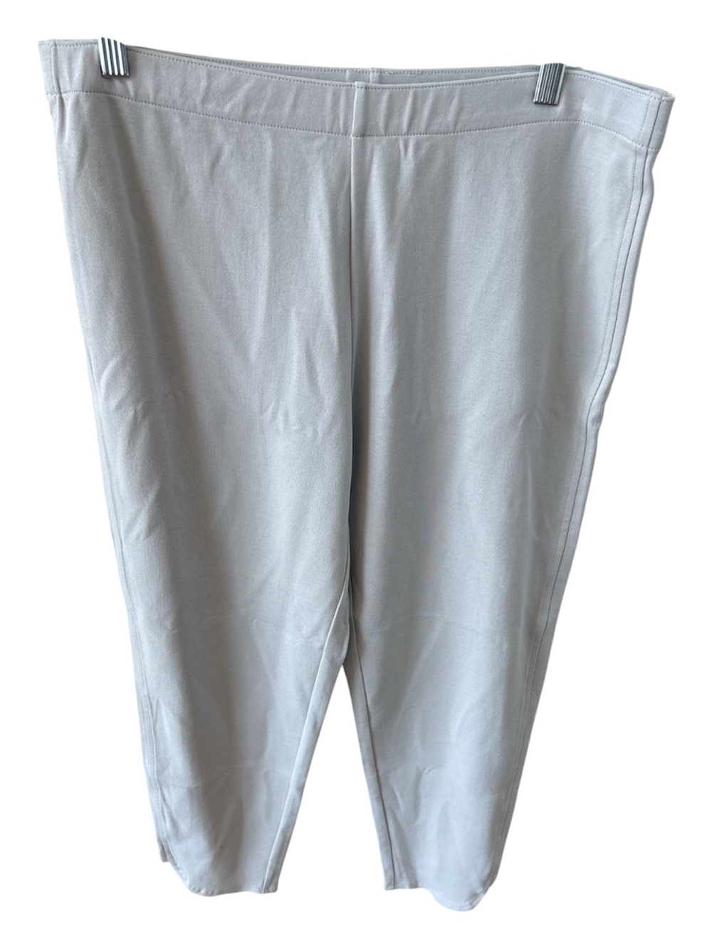 Joan Vass Light Gray Pull-On Leggings